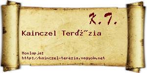Kainczel Terézia névjegykártya